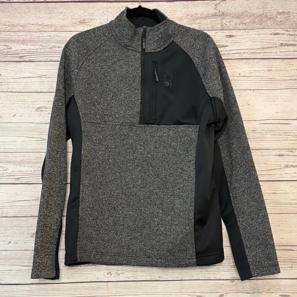 Spyder Mens Grey‎ Quarter Zip Size Med